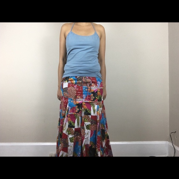 Catalog Classics patchwork gypsy skirt - Picture 4 of 9